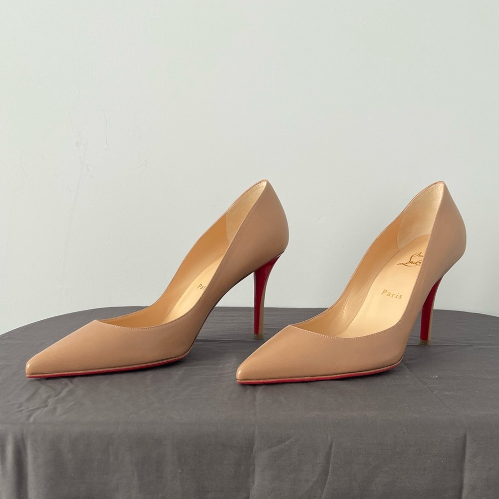 ❤️FIRM❤️ Louboutin Nude Apostrophy Pump 85mm EU40